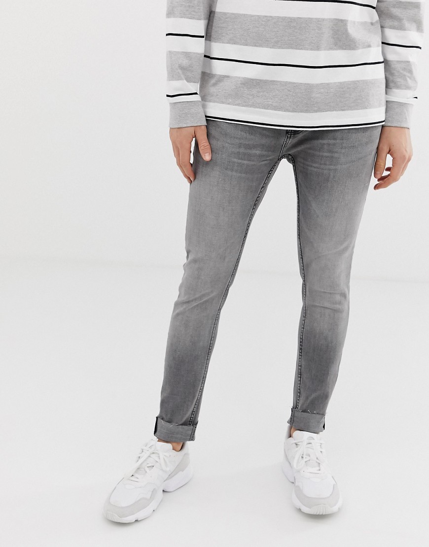Bershka Join Life Organic Cotton super skinny jeans in grey