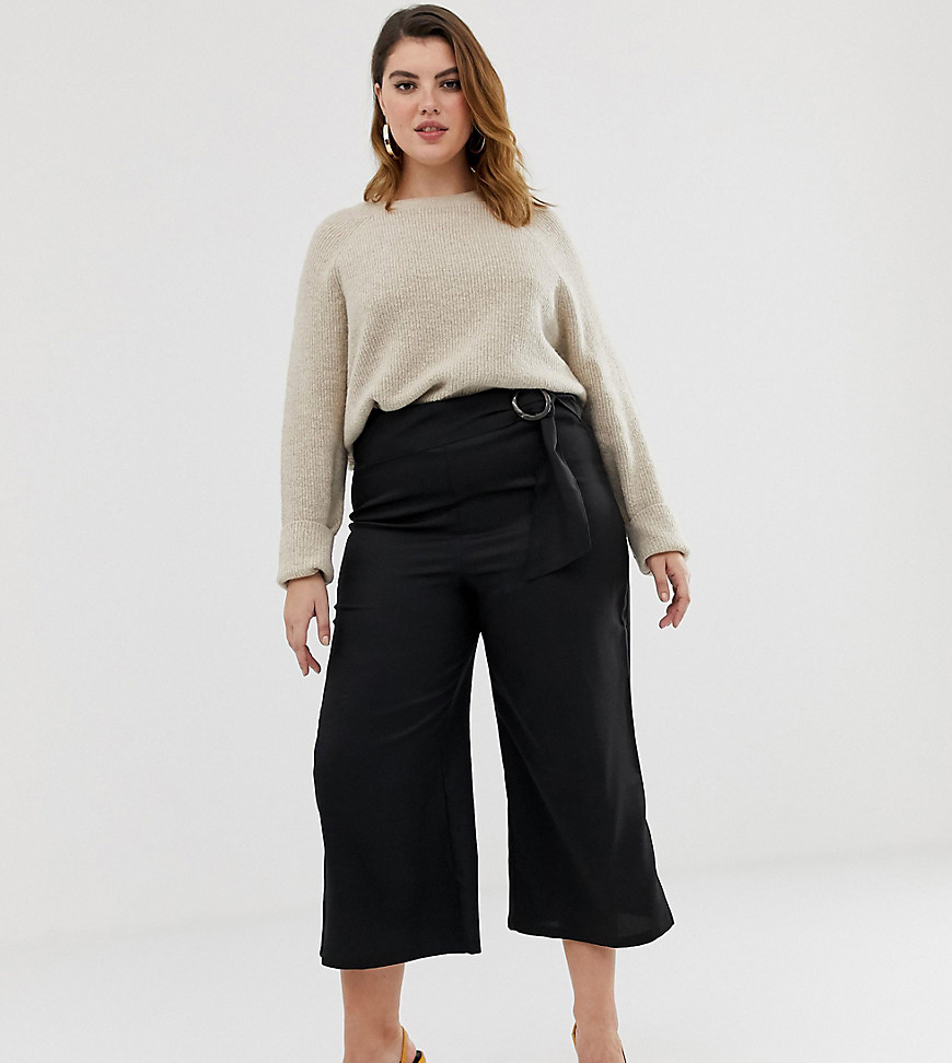 Unique21 flared culotte with belt buckle