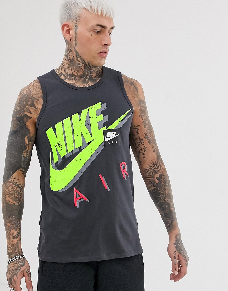 Nike Neon Logo Vest in Black