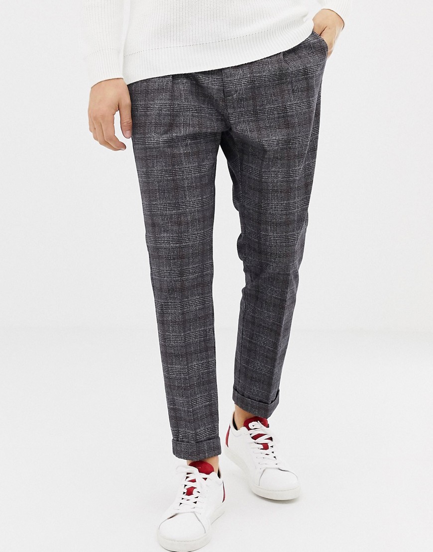 United Colors Of Benetton cropped check trouser