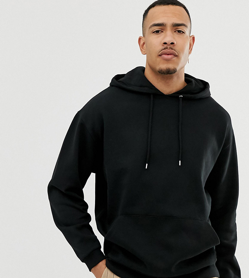ASOS DESIGN Tall oversized hoodie in black