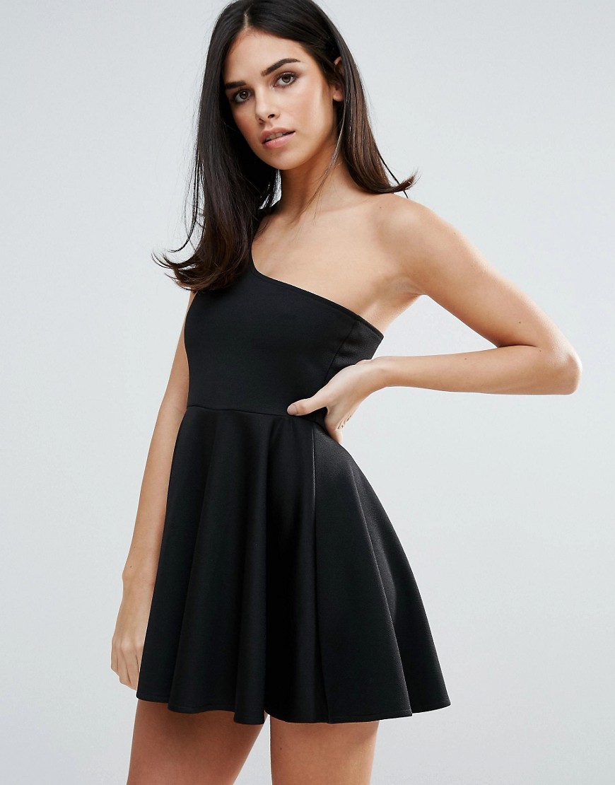 Короткое приталенное платье на одно плечо Unique21 - Черный Unique 21 