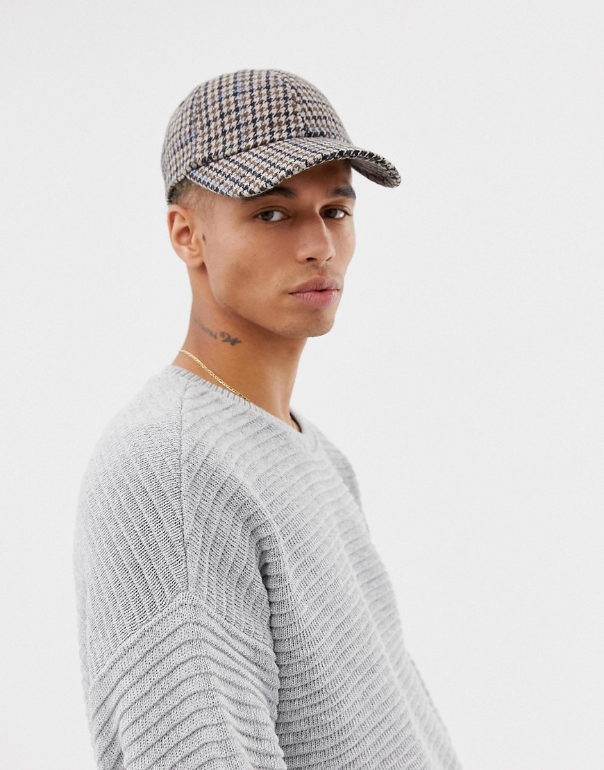 Weekday Check cap in brown
