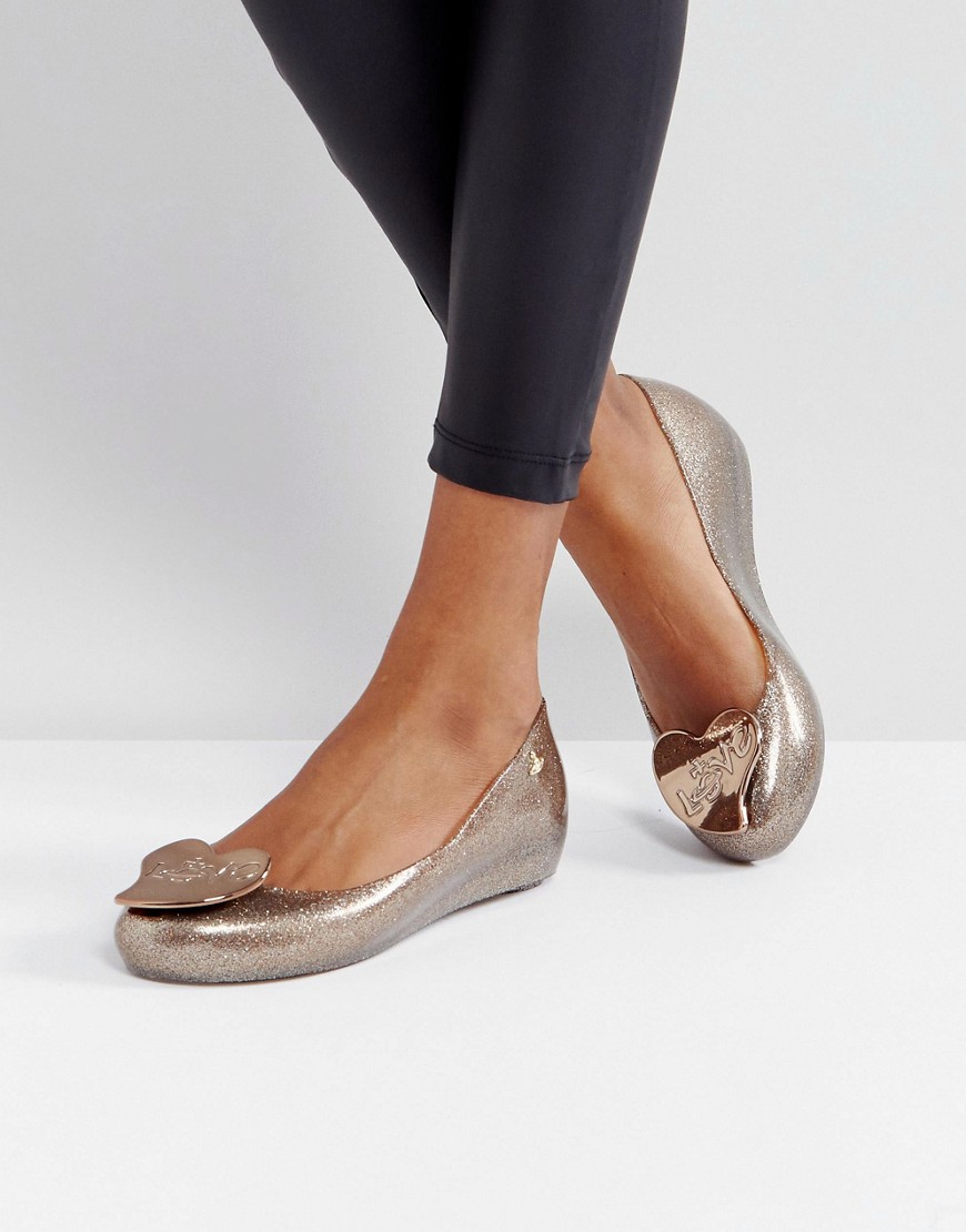 Блестящие туфли на плоской подошве Vivienne Westwood For Melissa Ultra 
