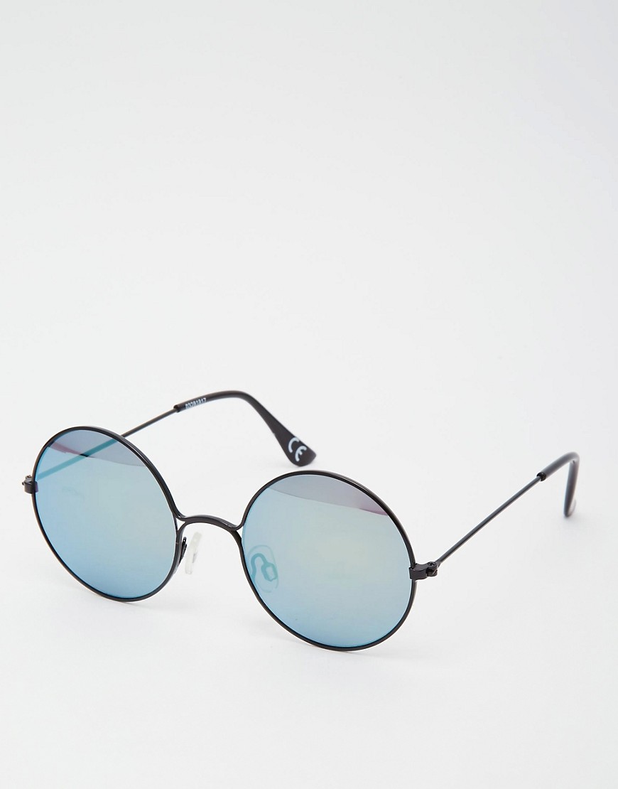 ASOS Round Sunglasses With Cut Away Mirror Lens