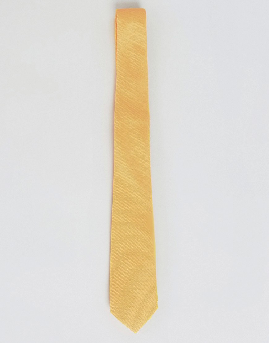 Желтый узкий галстук ASOS DESIGN - Желтый 