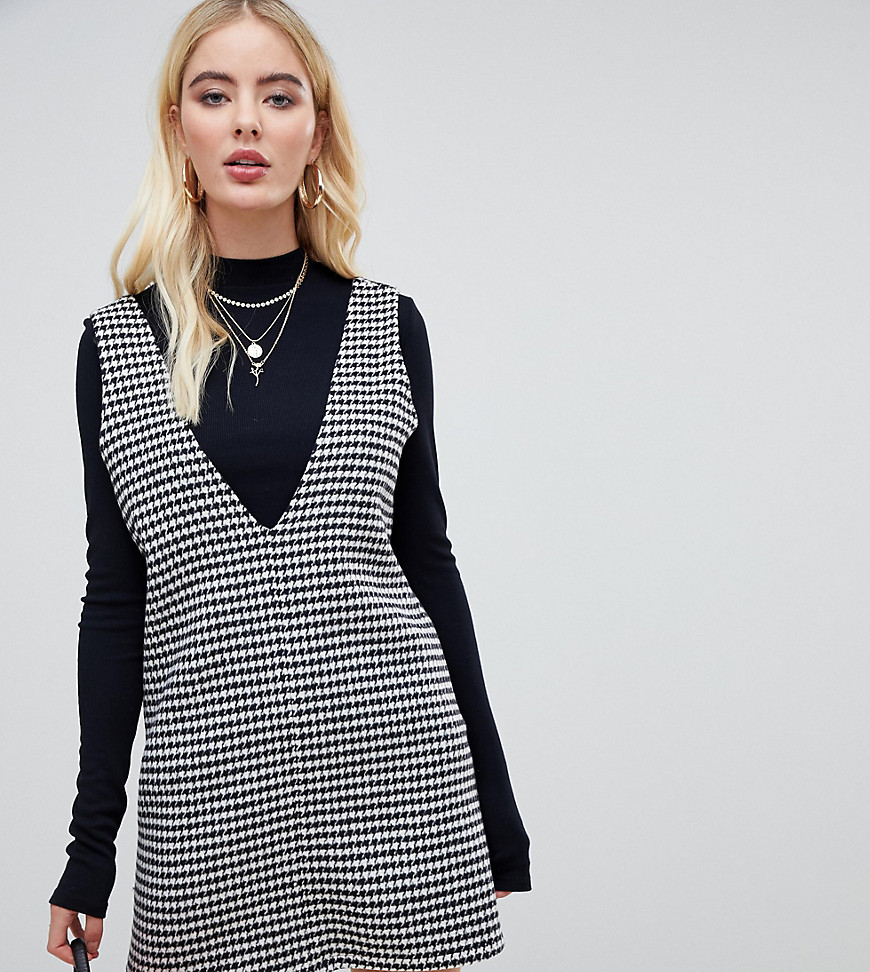 UNIQUE21 structured mini dress in oversized dogtooth