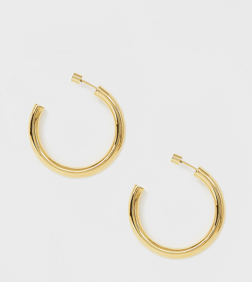 Astrid & Miyu 18k Gold Plated Large Hoop Earrings