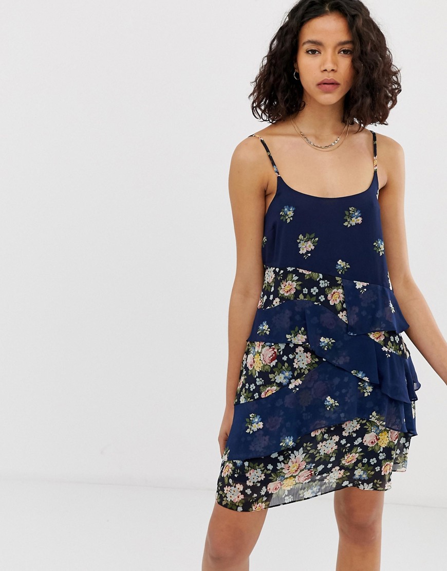 Pepe Jeans Mixed Floral Layered Mini Dress