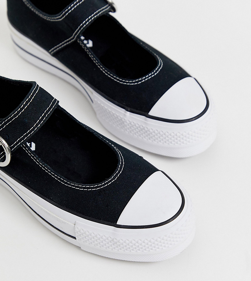 Converse Chuck Taylor Mary Jane black canvas shoes