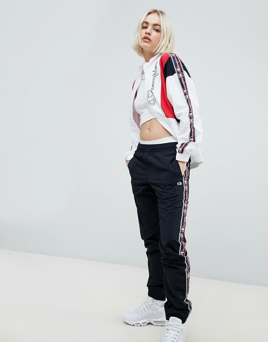 Champion Retro Track Jacket With Contrast Taping - White