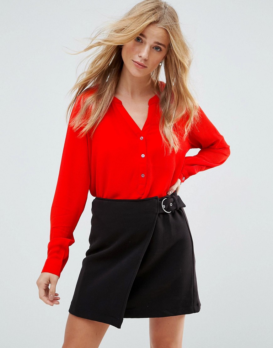 JDY Button Down Blouse With Long Sleeve