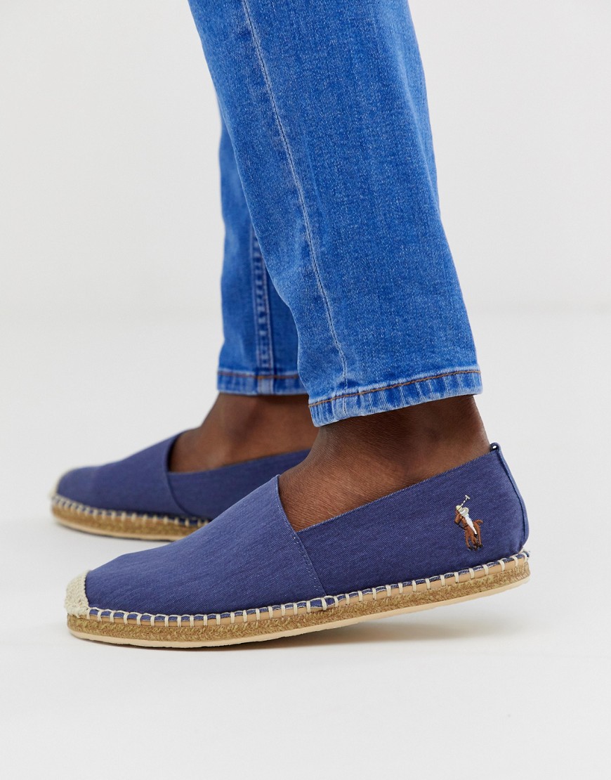 Polo Ralph Lauren barron espadrille with multi polo player in washed navy