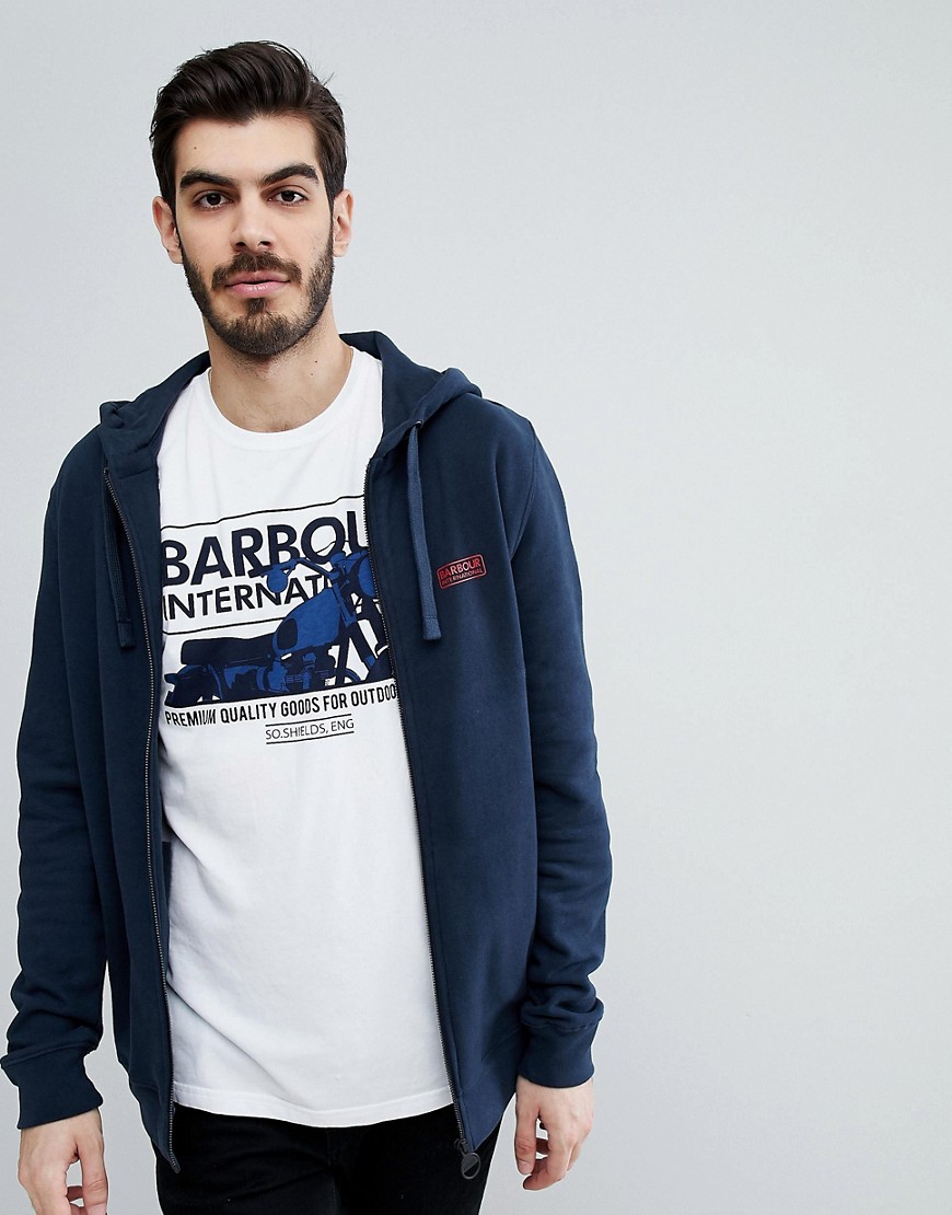 Barbour International essential hoodie in navy