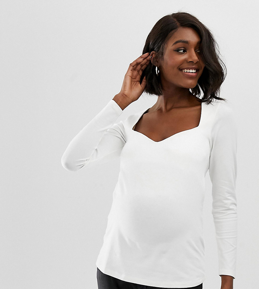 ASOS DESIGN Maternity top with sweetheart neckline