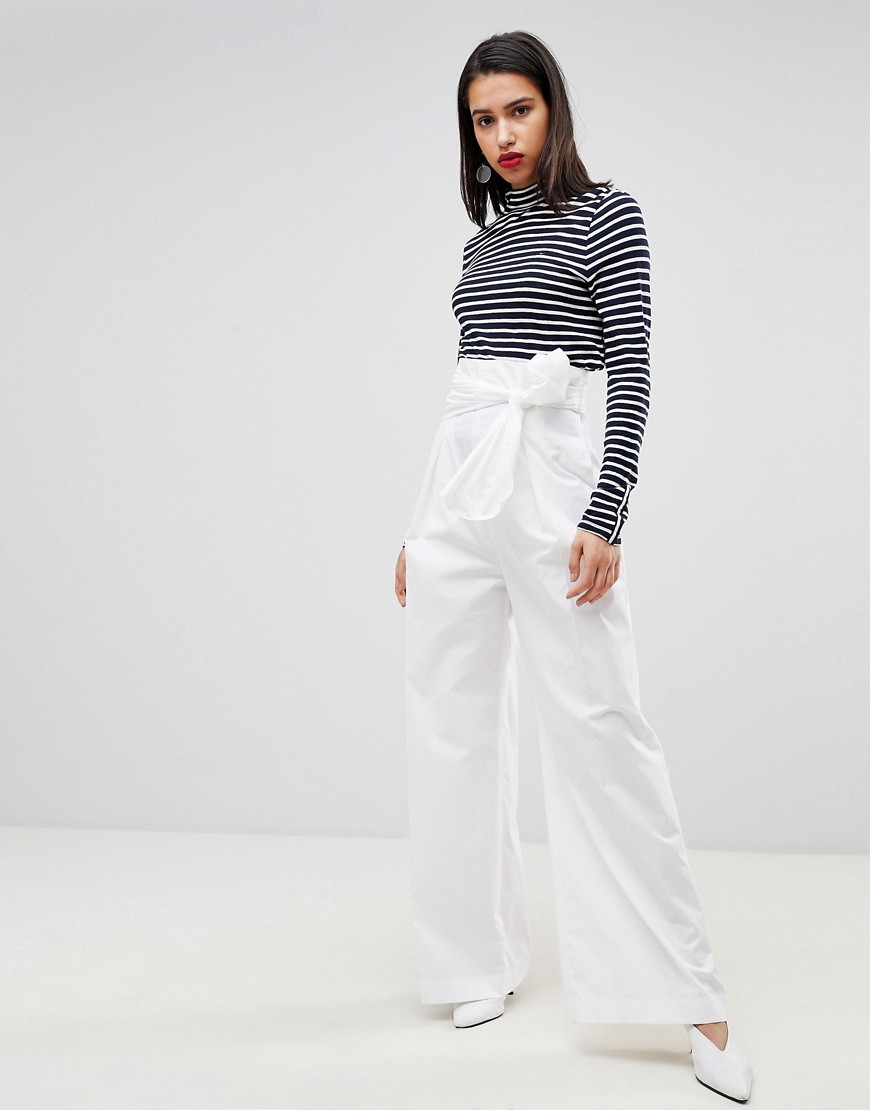 Sportmax Code High Waisted Tie Up Trousers