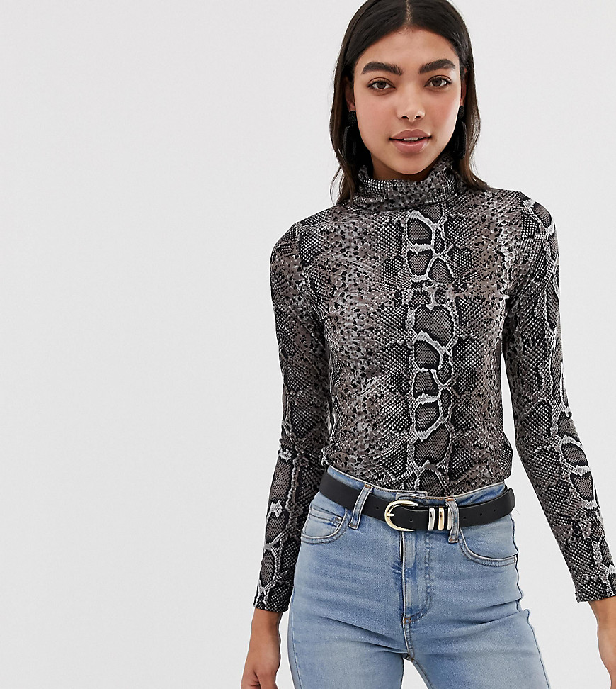 New Look roll neck in snake print
