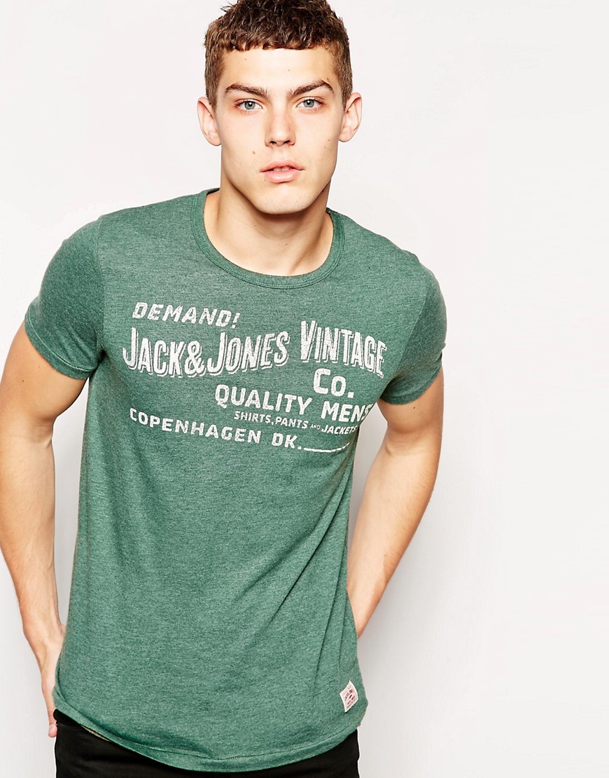 Jack & Jones | Jack & Jones T-Shirt With Vintage Print at ASOS