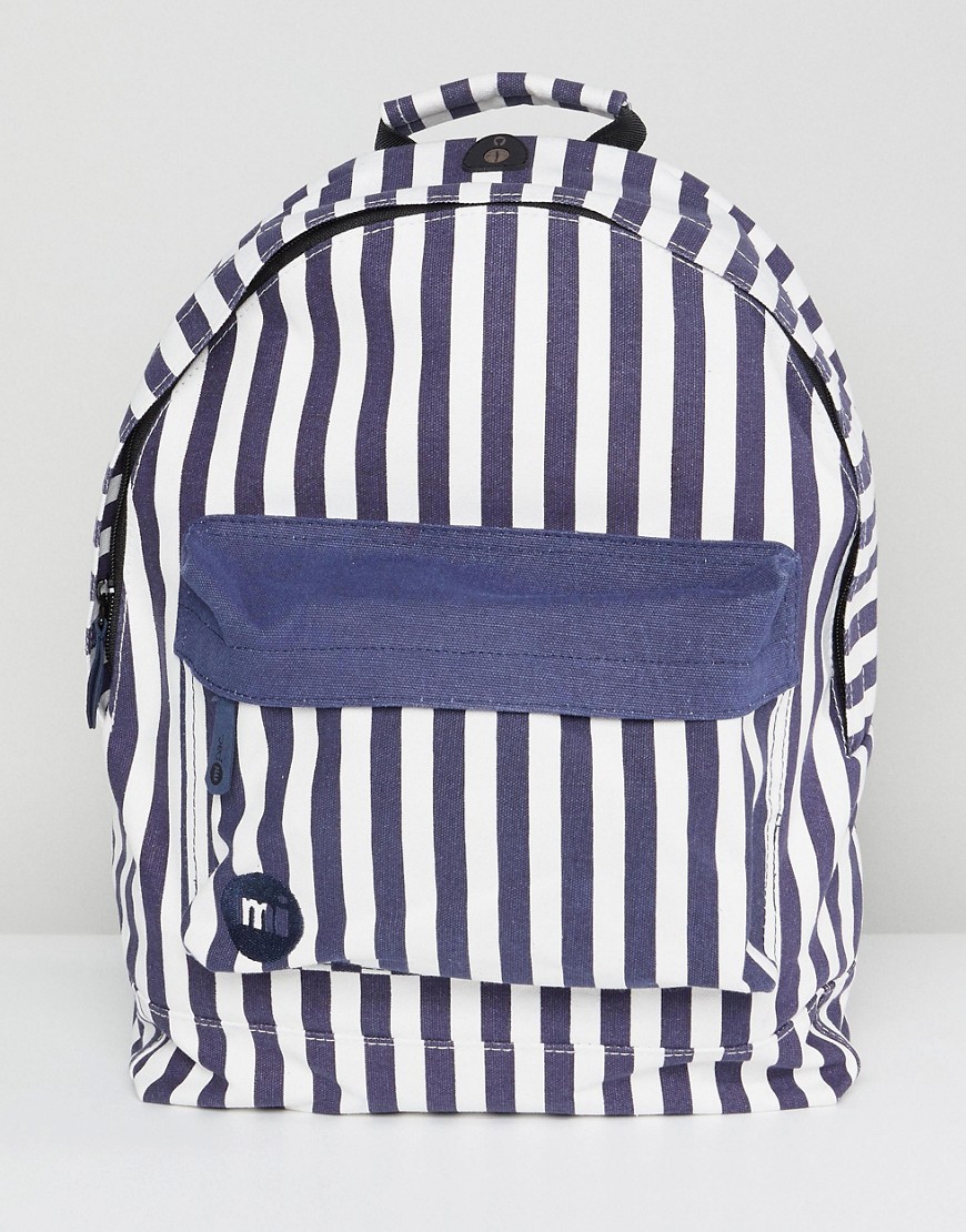Mi-Pac Seaside Stripe Blue Backpack - Blue stripe