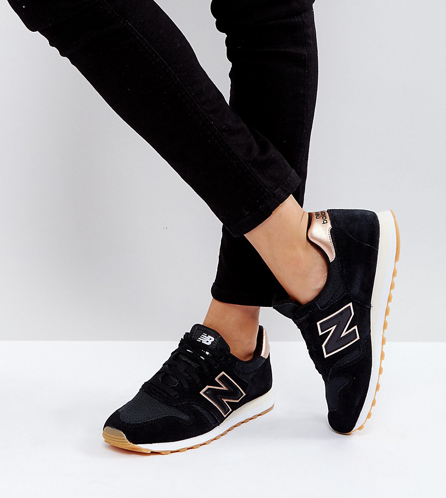New Balance 373 Trainers In Black And Gold - Black