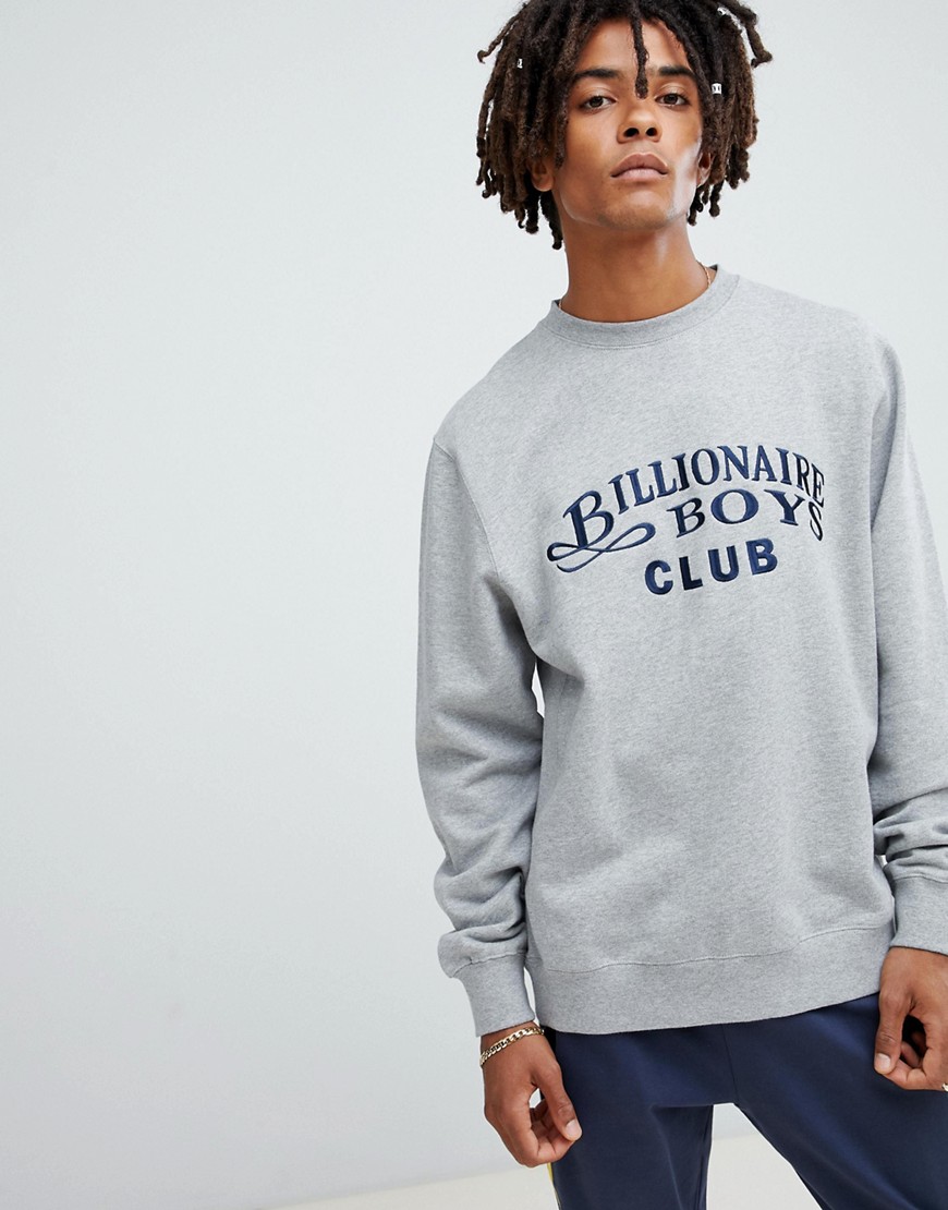 Billionaire Boys Club sweatshirt with embroidered logo in grey - Grey
