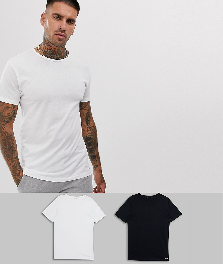 Paul Smith 2 pack lounge t-shirts in black/white
