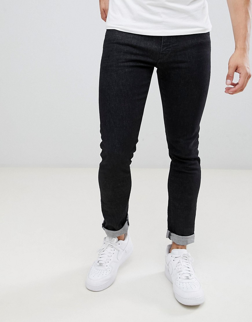 Armani Exchange J14 skinny fit 5 pocket stretch jeans in washed black