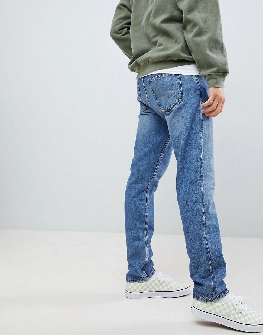 Weekday Sunday relaxed tapered jeans in 20 blue