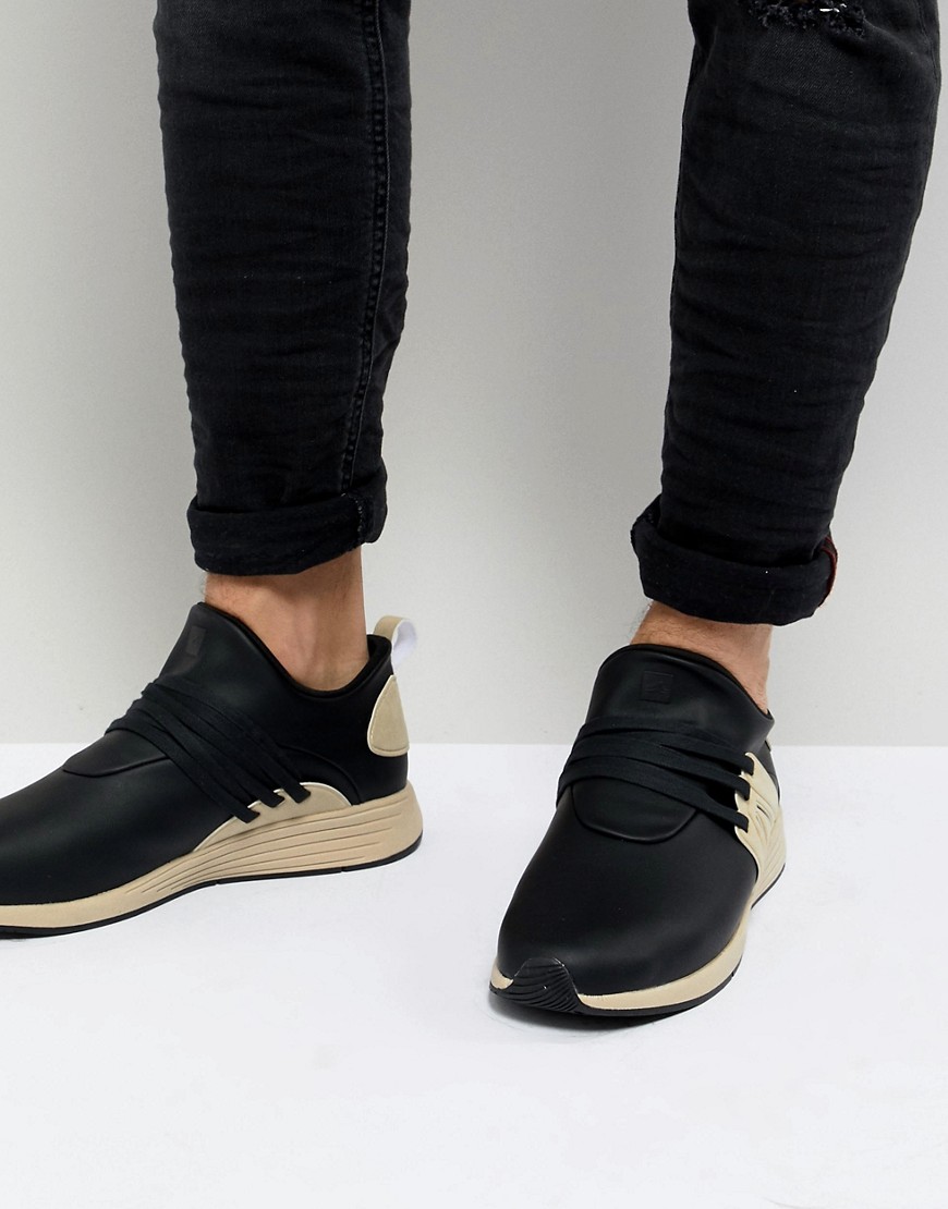 Project Delray Wavey Washed Vegan Trainers - Black