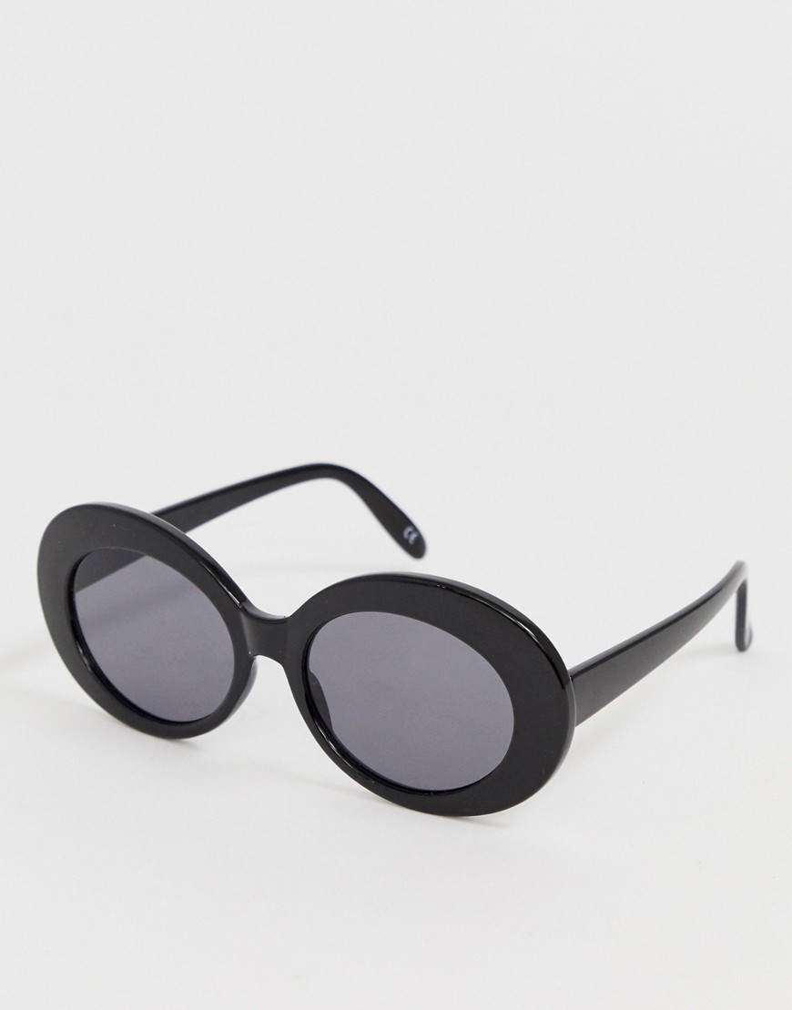 Овальные солнцезащитные очки ASOS DESIGN - Черный 