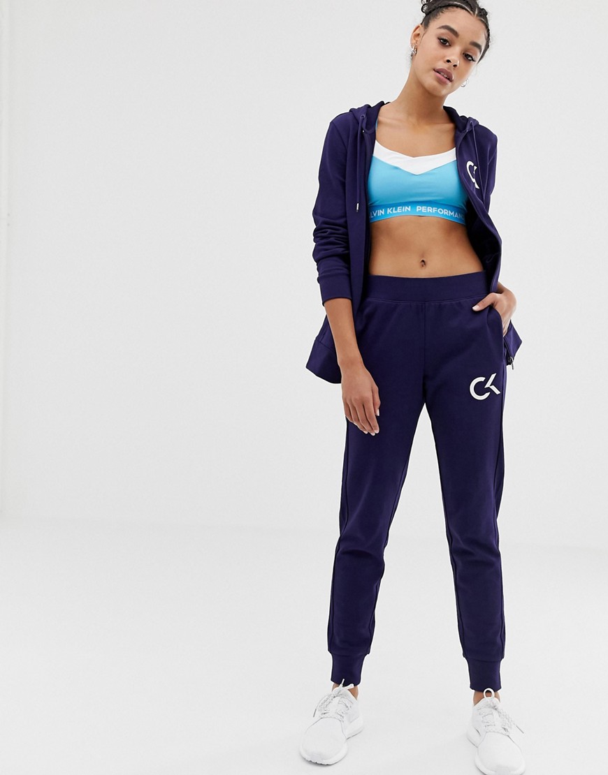Calvin Klein Performance knit pant in blue