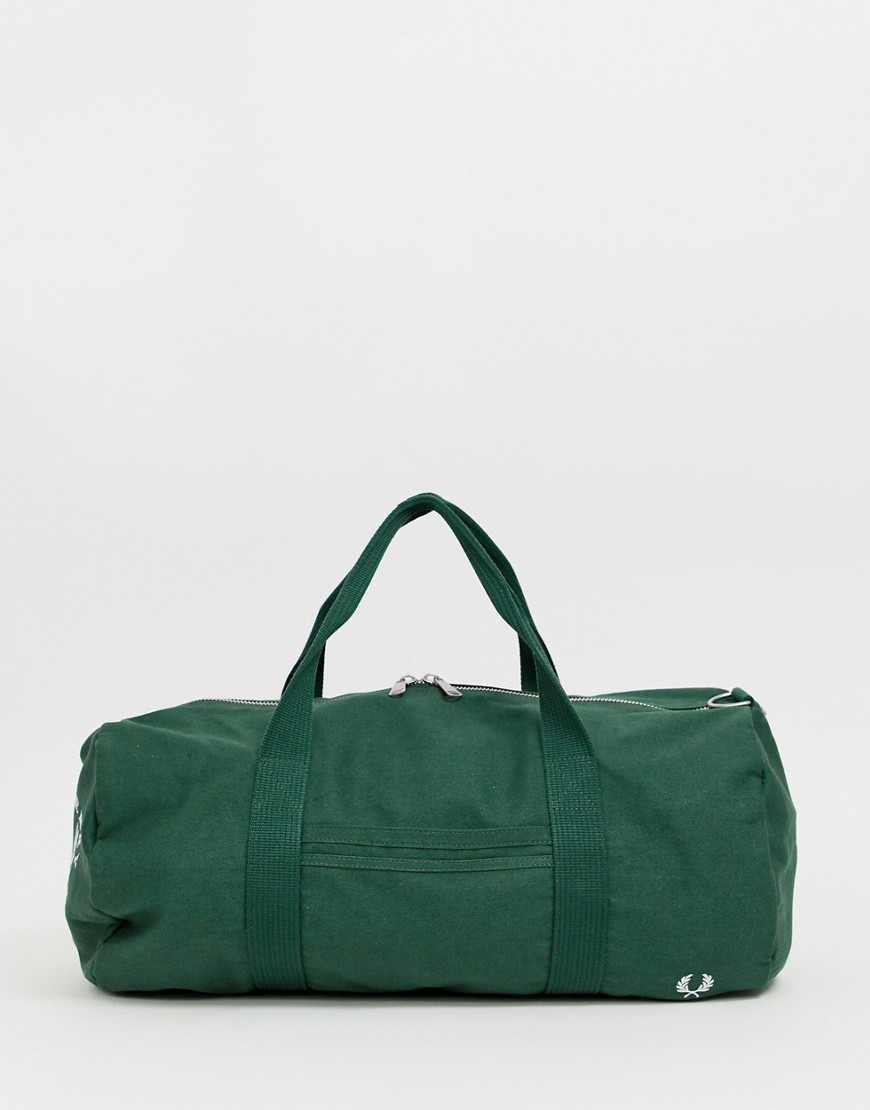 Fred Perry vintage logo duffle bag in green
