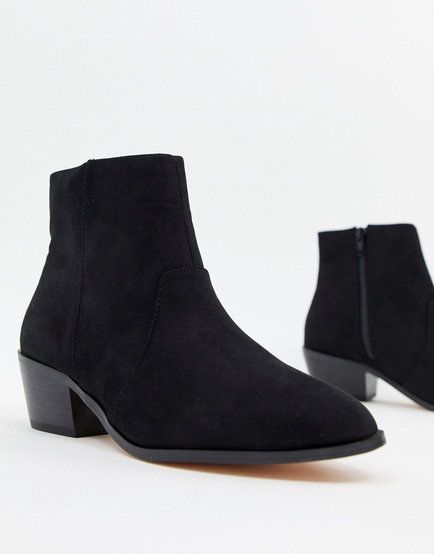 Faith Bull western heeled ankle boots in black