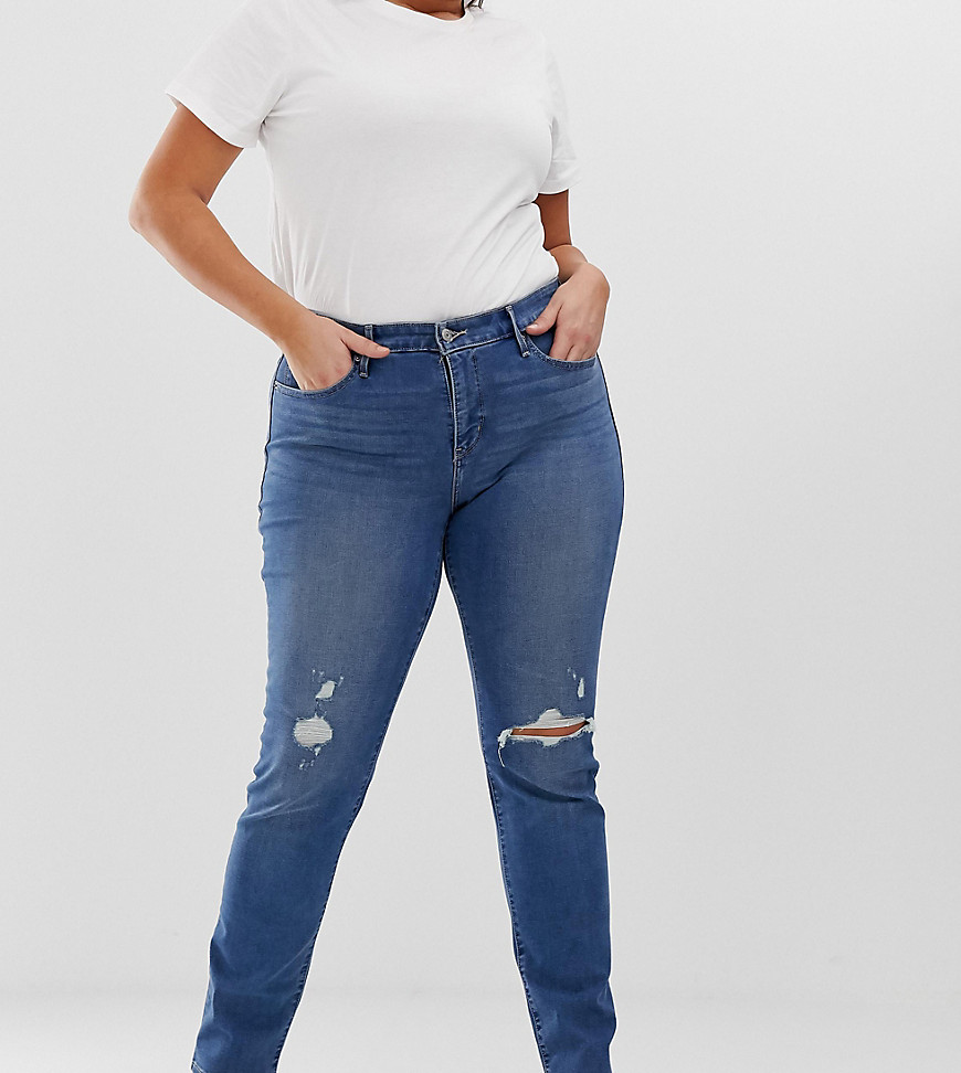 Levis Plus 311 shaping skinny jean in midwash