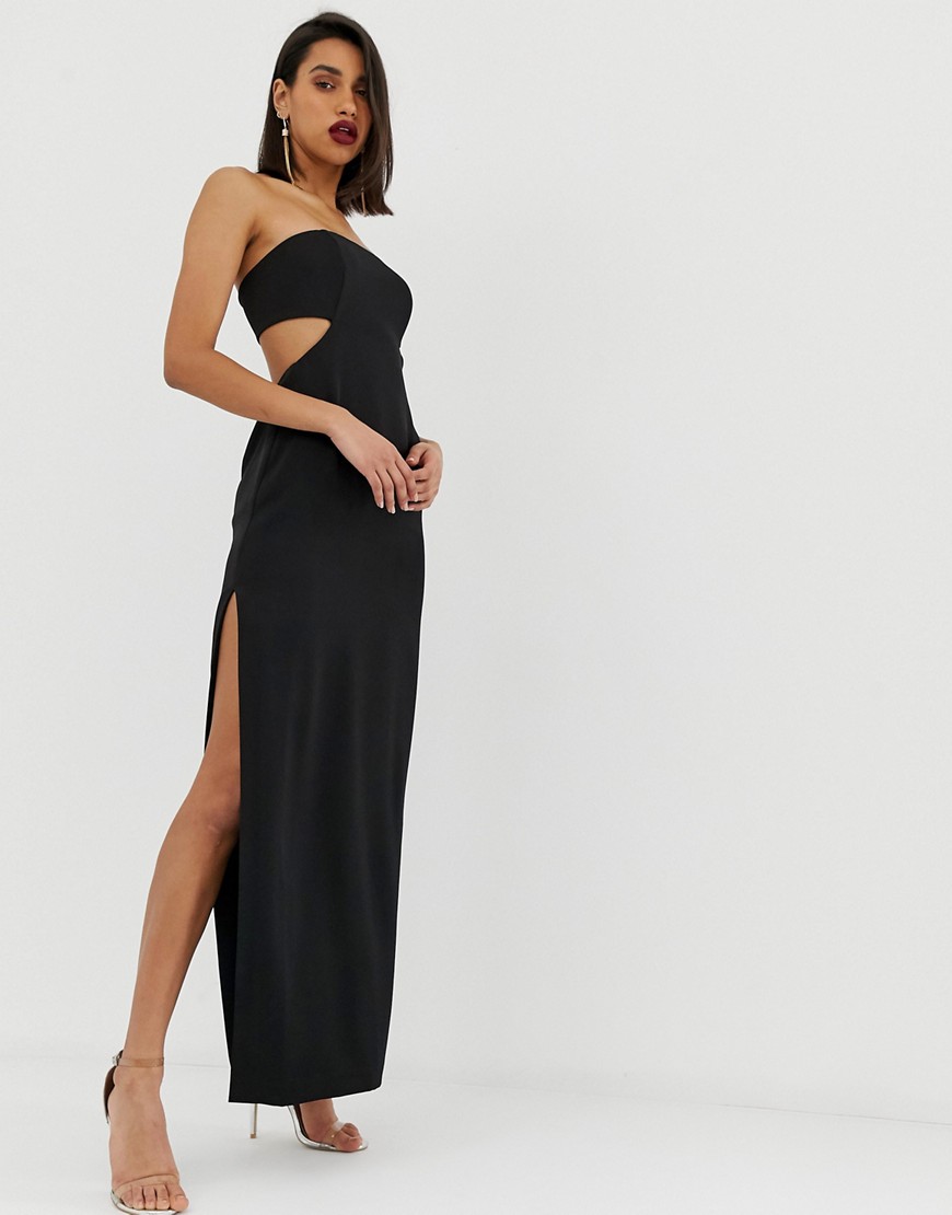 ASOS EDITION bandeau column dress with cut out back