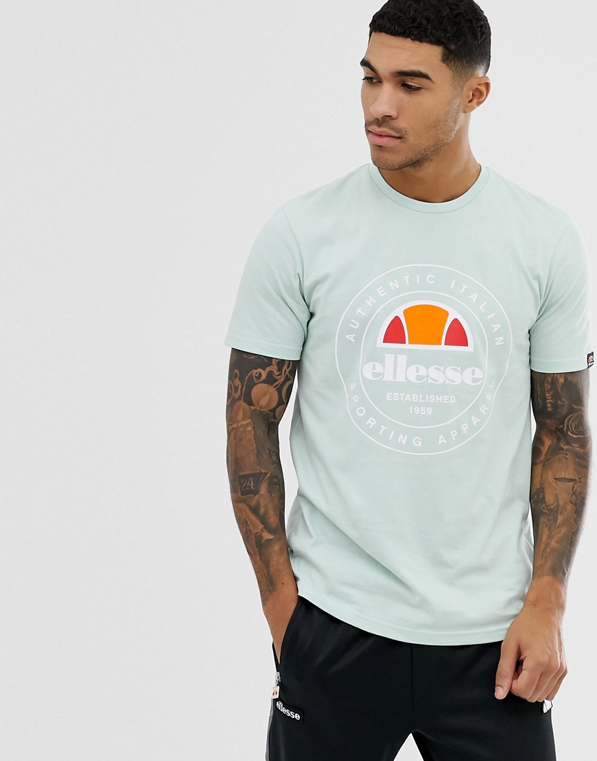 ellesse Vettorio t-shirt with stamp logo in green