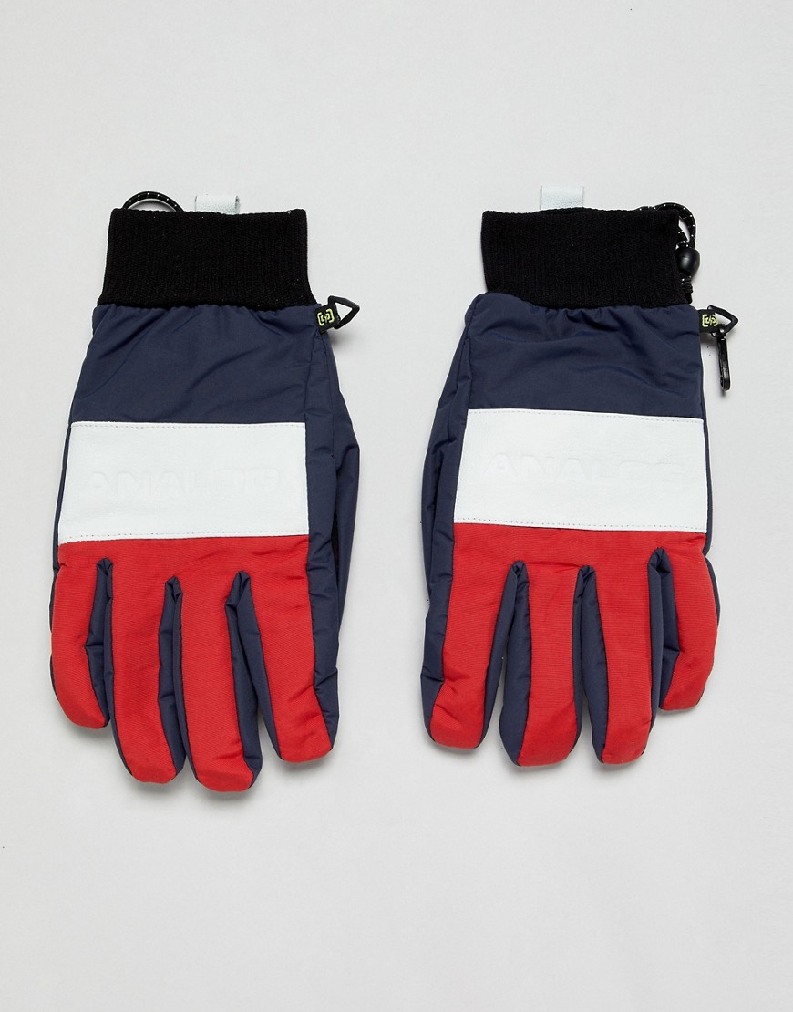 Analog Bartlett snowboard gloves in blue