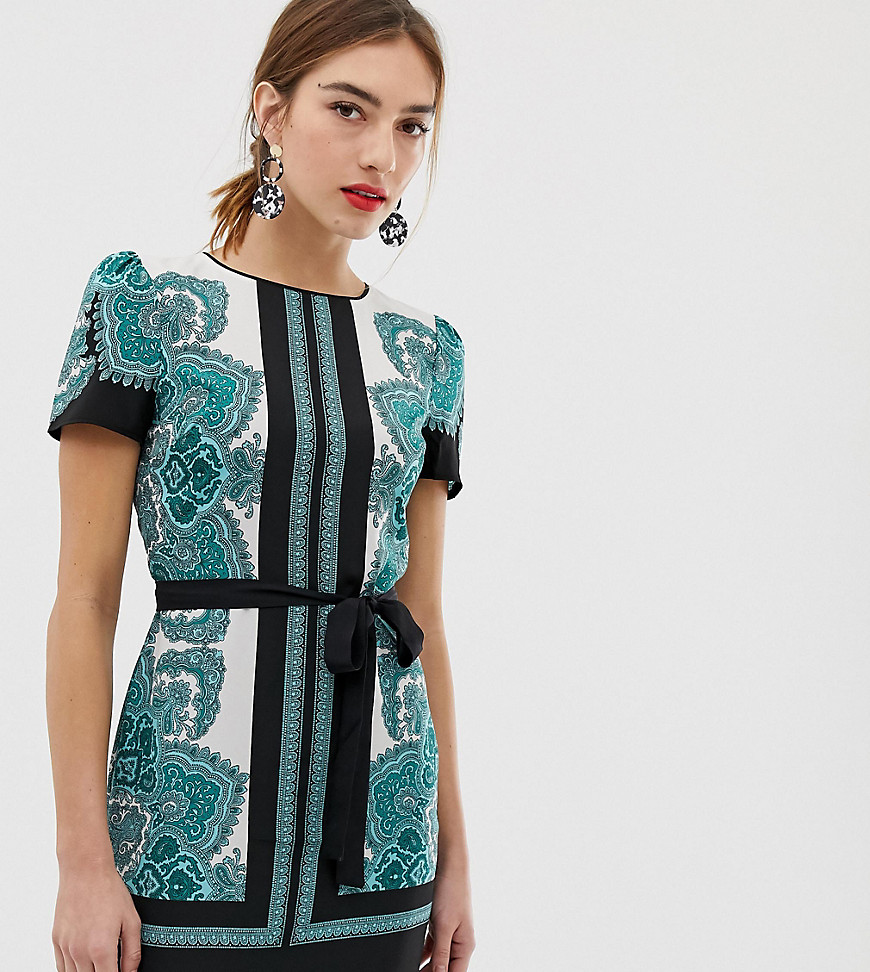 Oasis shift dress in paisley print
