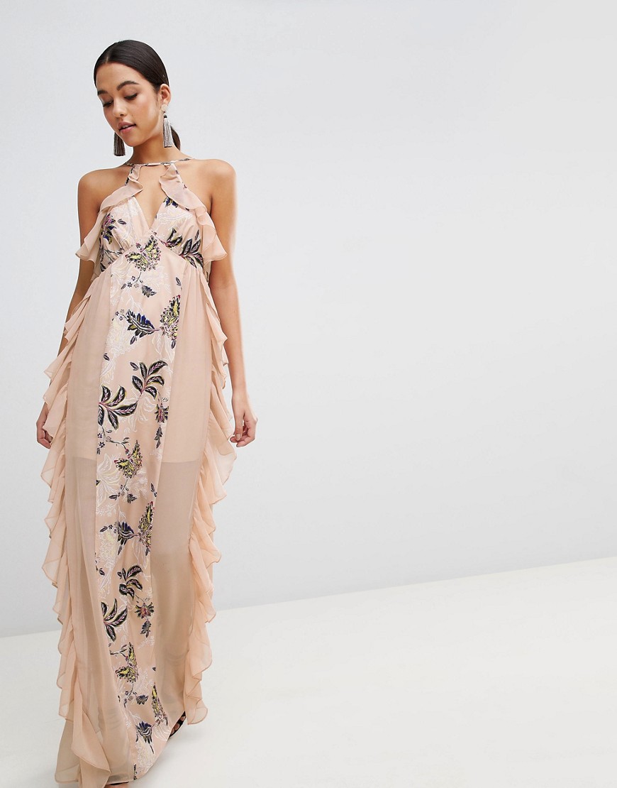 The Jetset Diaries Floral Panel Maxi Dress
