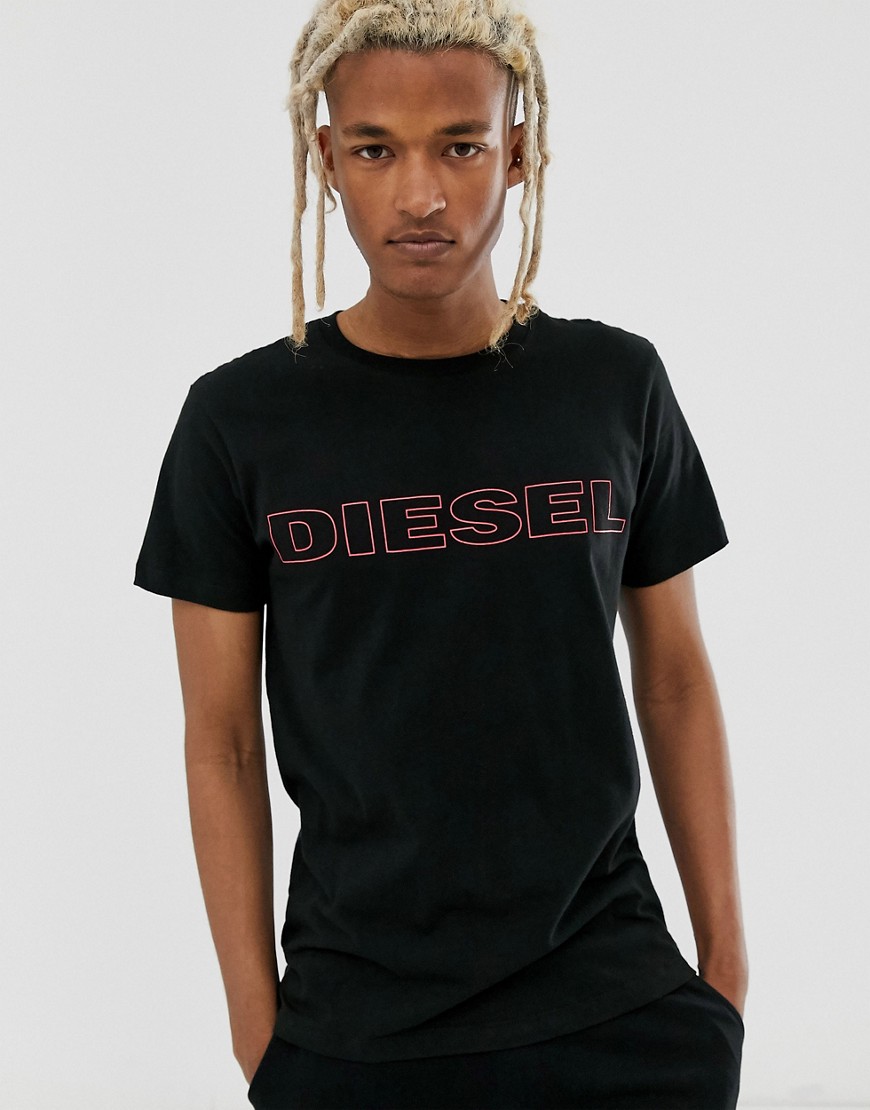 Diesel Umlt-Jake logo t-shirt in black