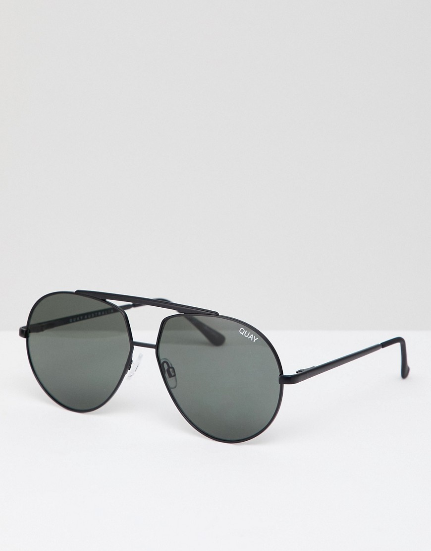 Черные квадратные солнцезащитные очки Quay - Черный Quay Australia 