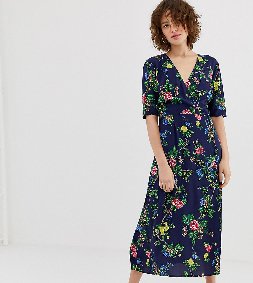 Warehouse midi tea dress in floral print