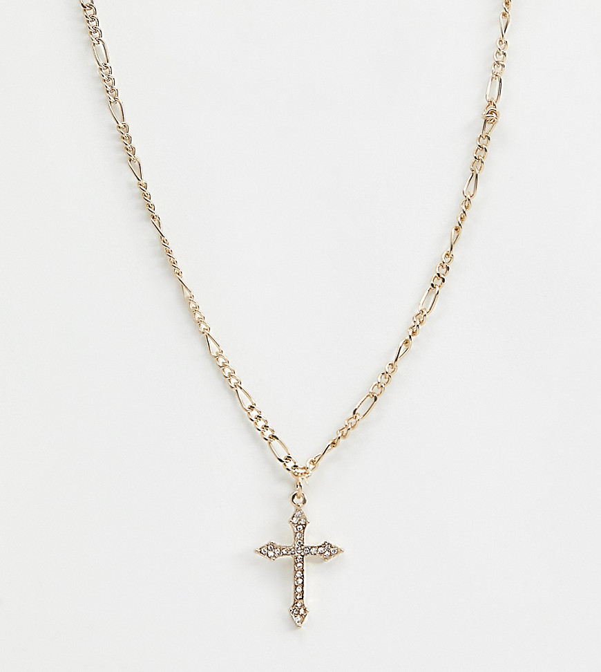 Liars & Lovers chunky gold chain cross pendant necklace