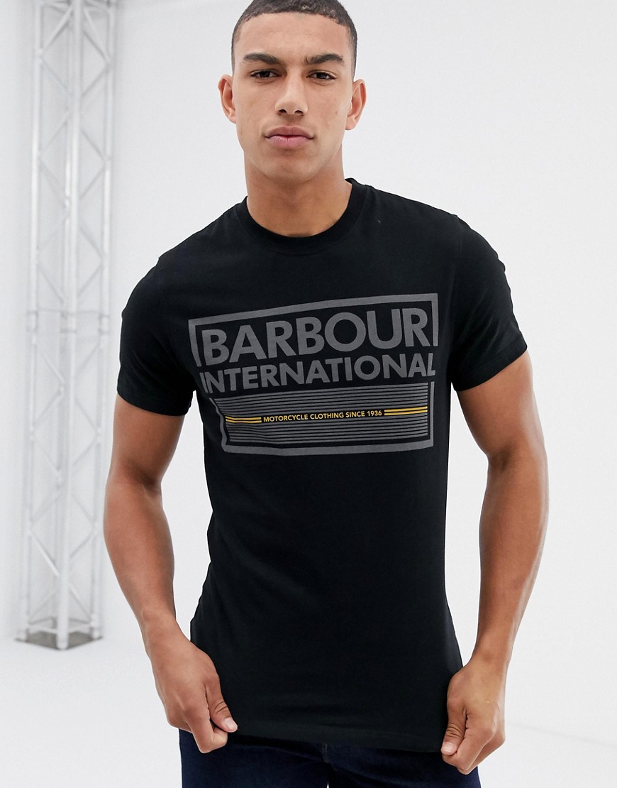 Barbour International grill logo t-shirt in black