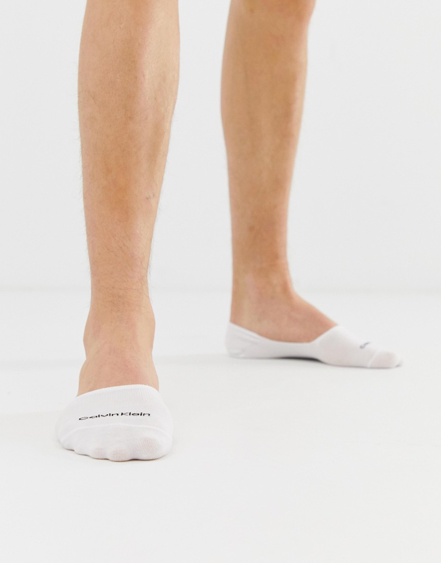 Calvin Klein invisible socks in white