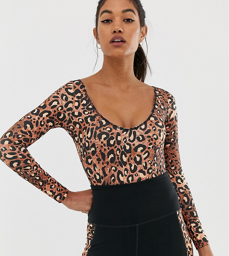 Wolf & Whistle Exclusive to ASOS Back Detail Bodysuit In Leopard