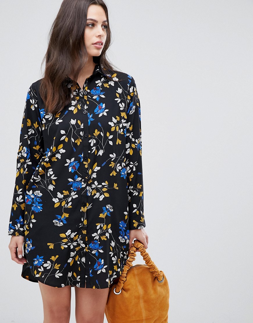 Liquorish floral shirt dress