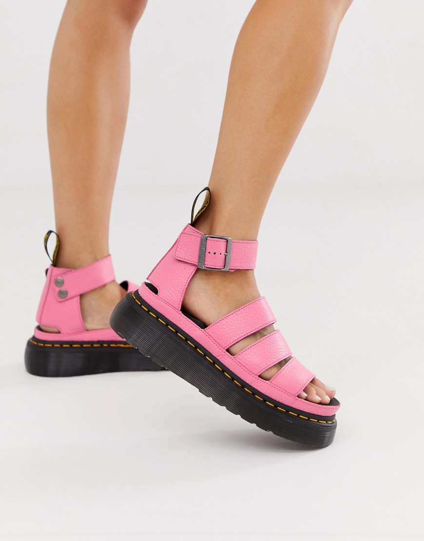 Dr Martens Clarissa II quad sandals in bright pink