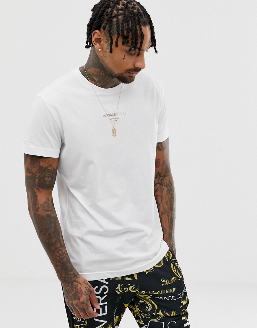 Versace Jeans t-shirt in white with small logo