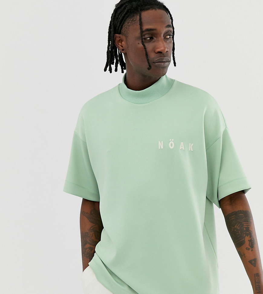 Noak oversized t- shirt in teal with branded logo